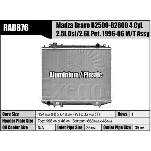 Flokool Radiators Radiator Engine Cooling Aluminium Core Plastic Tank RAD876
