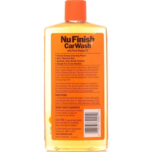 Nu Finish Car Wash w/ Orange Oil 473ml