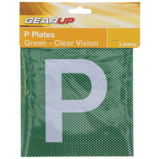 Gearup Clear Vision Probationary Plate Set Green