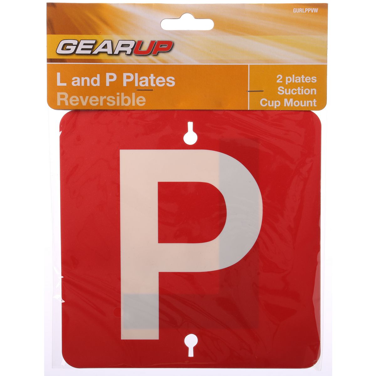 Gearup P / L Plate Set Red - Reversable GURLPPVW