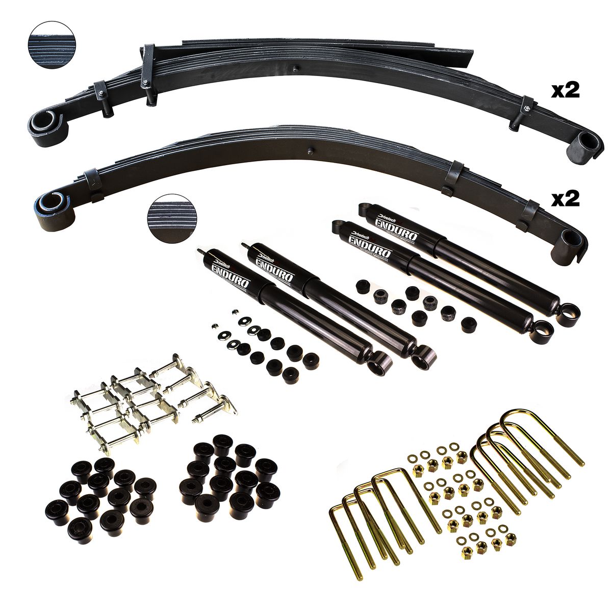 Drivetech 4x4 Enduro Extra HD Lift Kit fits Toyota Landcruiser 75 Series (1984-99) - DTSK-TOY04J