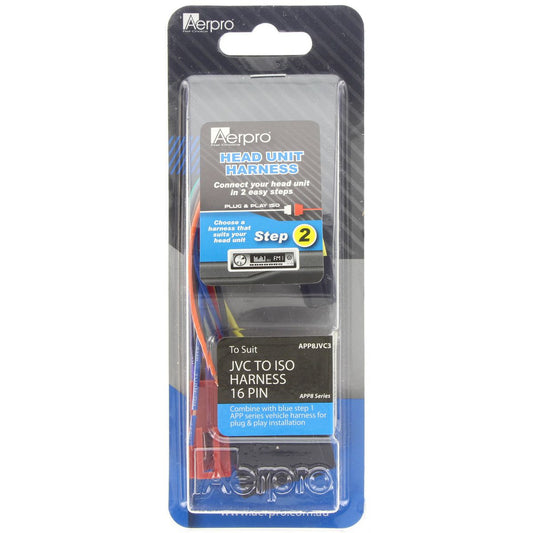 Aerpro ISO 16 Pin Harness fits JVC