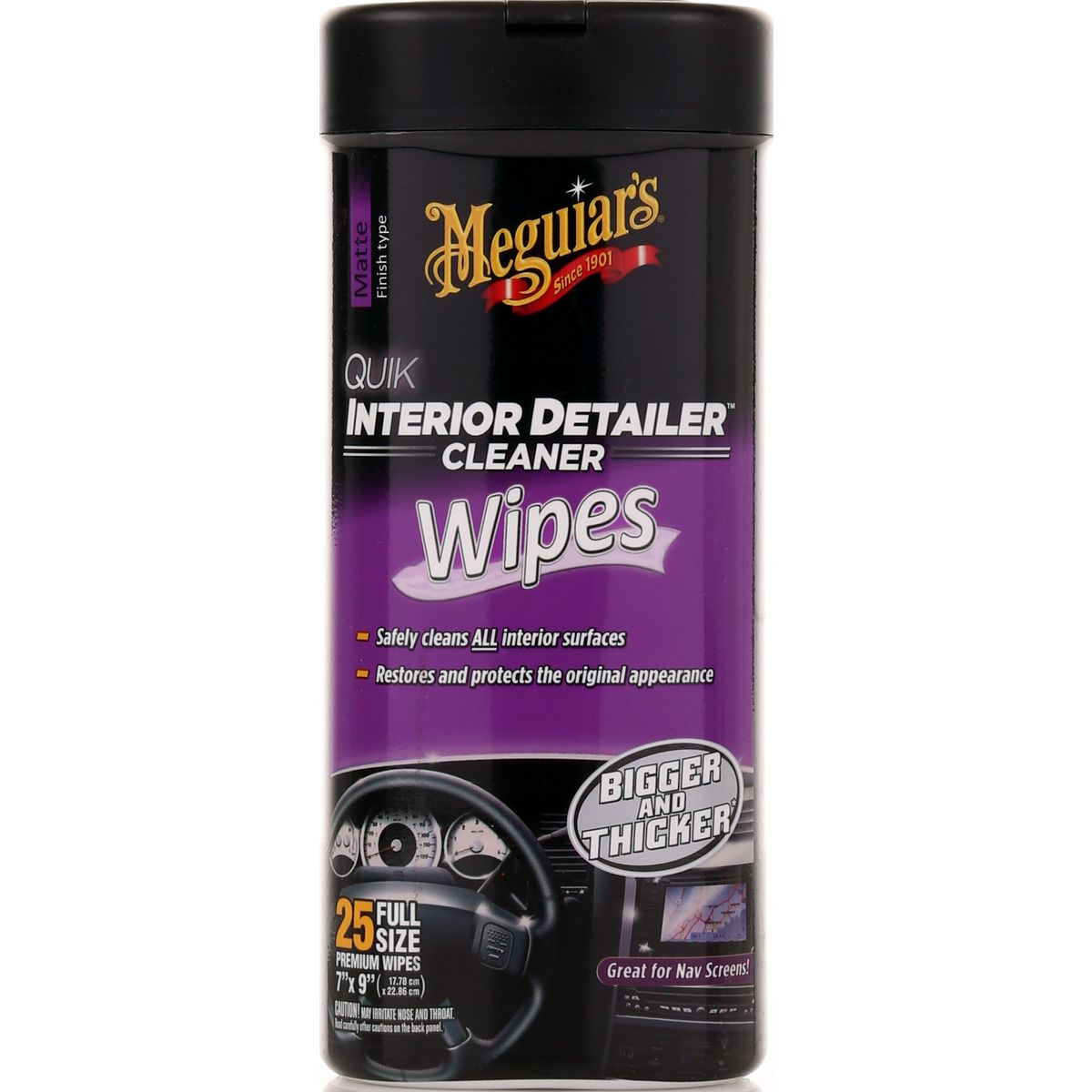 Meguiars Quik Interior Detailer Wipes 25 pcs G13600