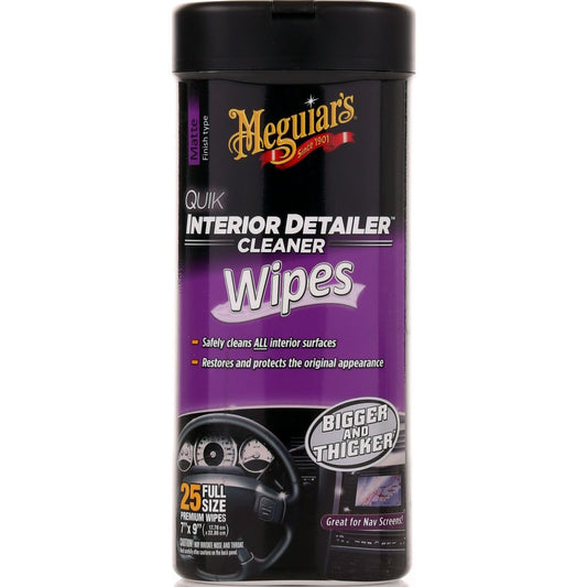 Meguiars Quik Interior Detailer Wipes 25 pcs G13600
