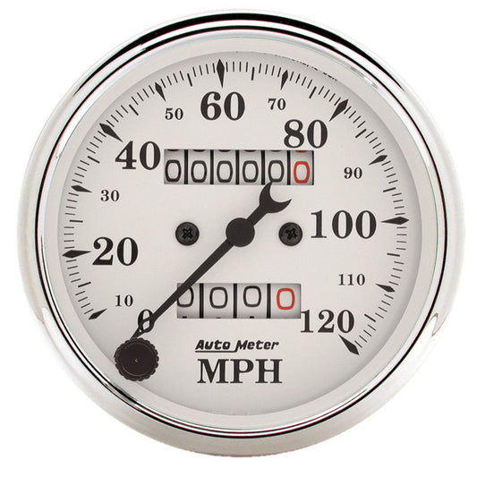 Autometer Old Tyme 3-1/8in Speedometer 120MPH Mechanical AU1693