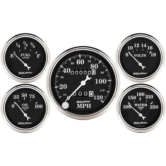 Autometer Old Tyme 5 Piece Gauge Kit Mechanical AU1708