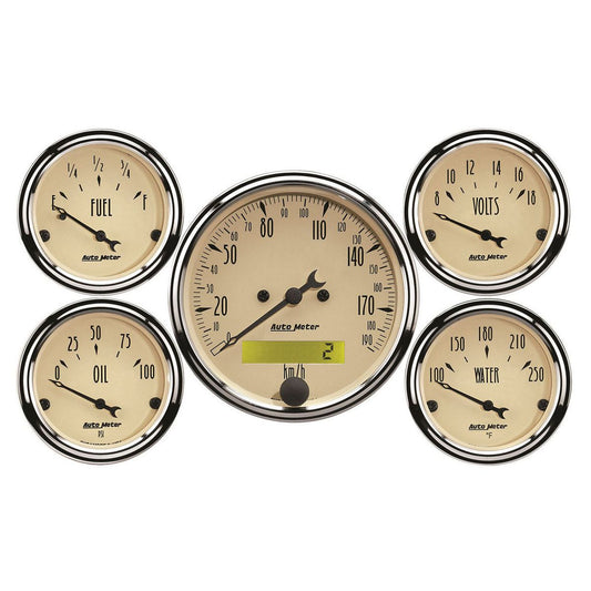 Autometer Antique Beige 5 Piece Gauge Kit AU1809-M