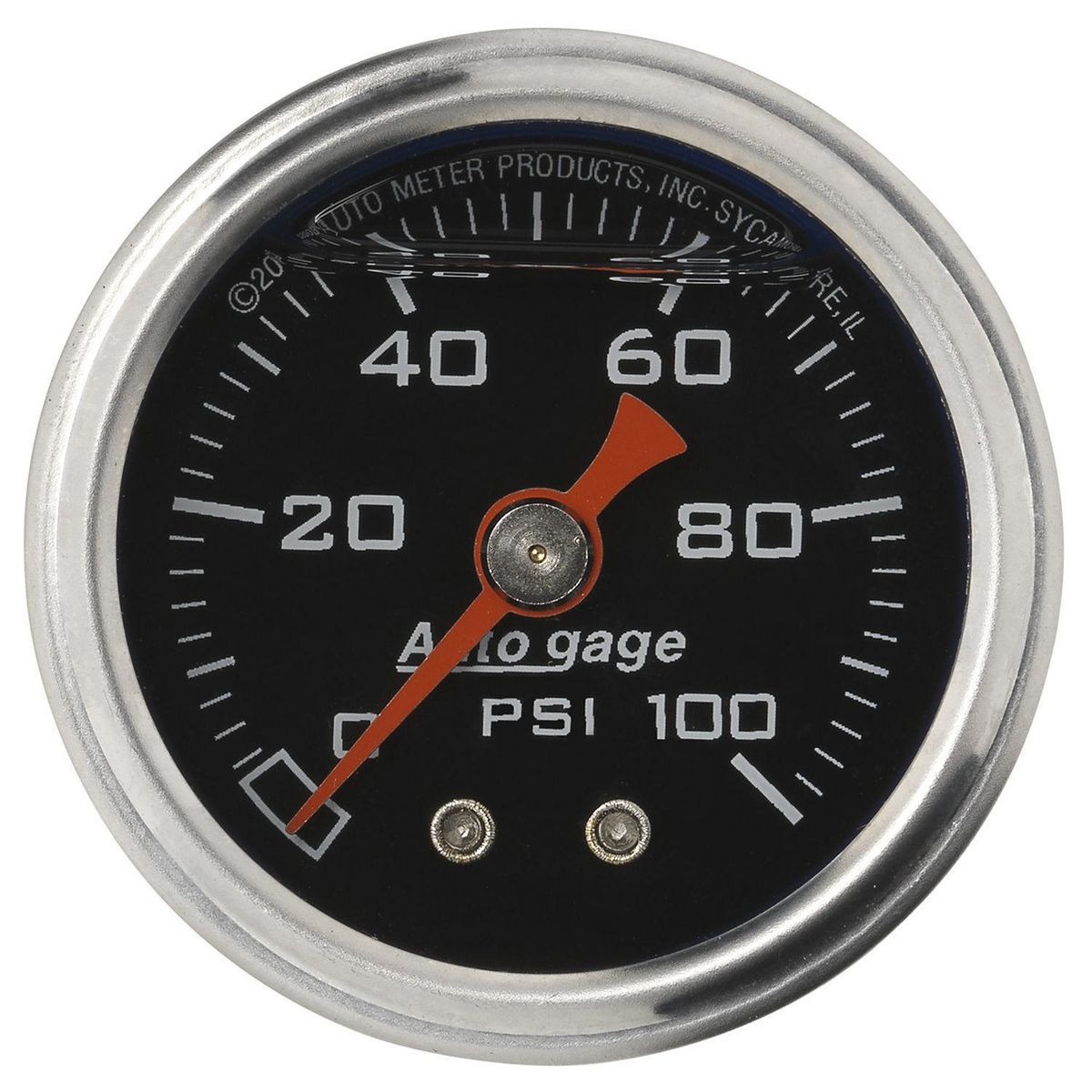Autometer 1-1/2in Fuel Pressure Gauge Liquid Filled Black AU2174