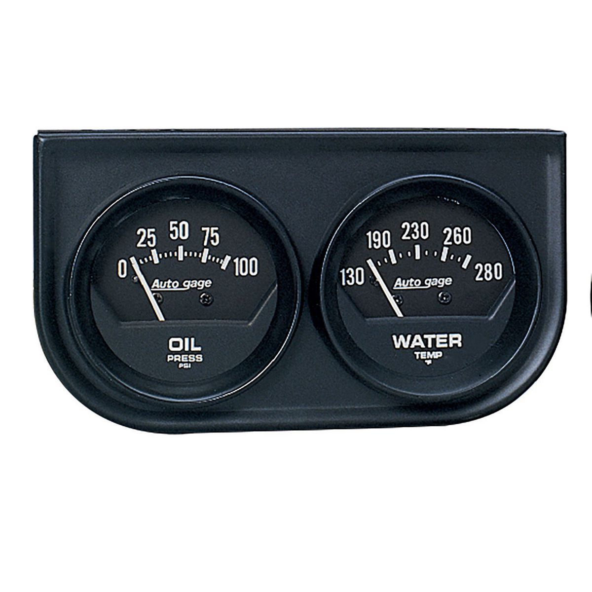 Autometer Auto Gauge 2in 2 Gauge Console Oil Water Black AU2345