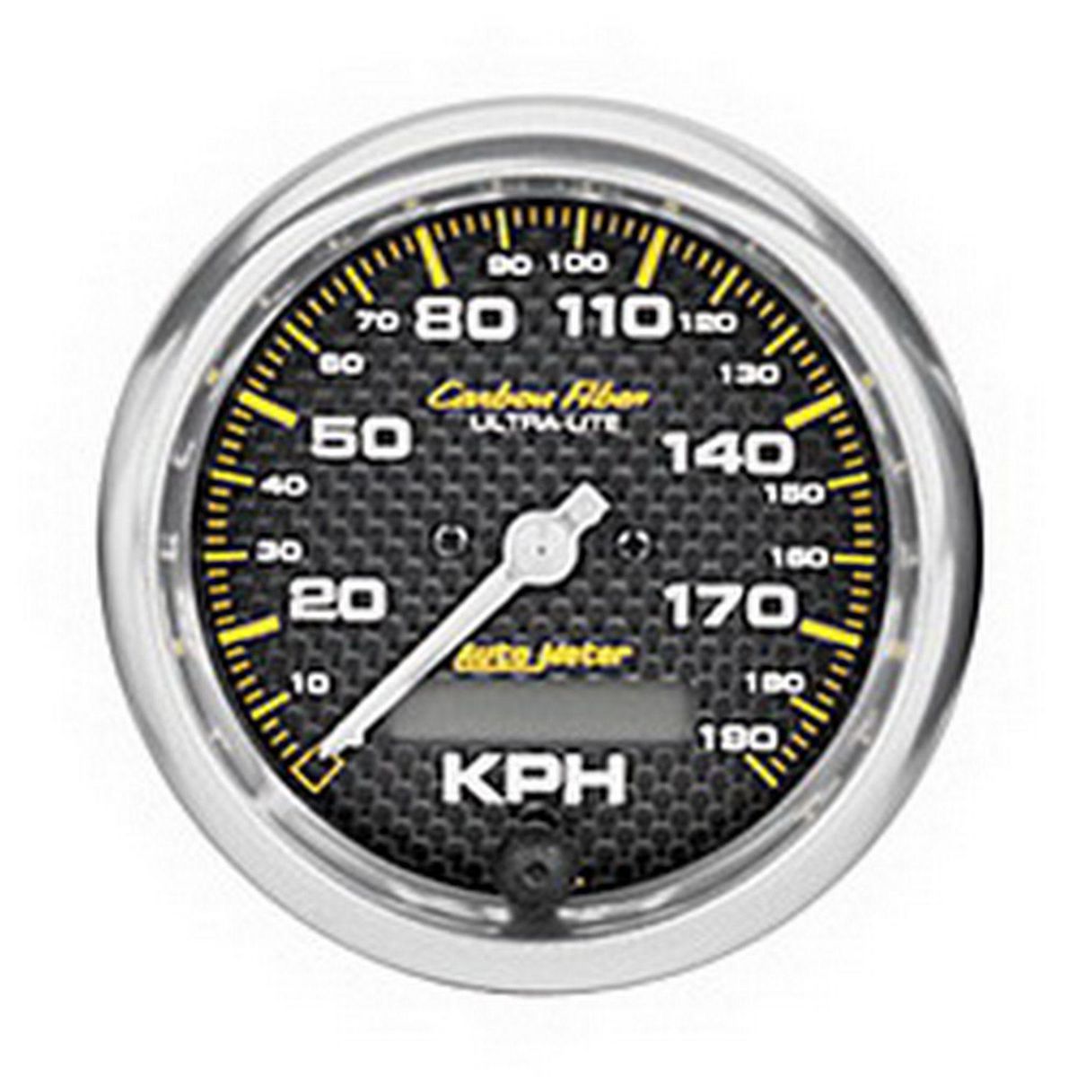 Autometer Carbon Fiber 3-3/8in Speedo Gauge 0-190MPH Short Sweep Electric AU4787-M