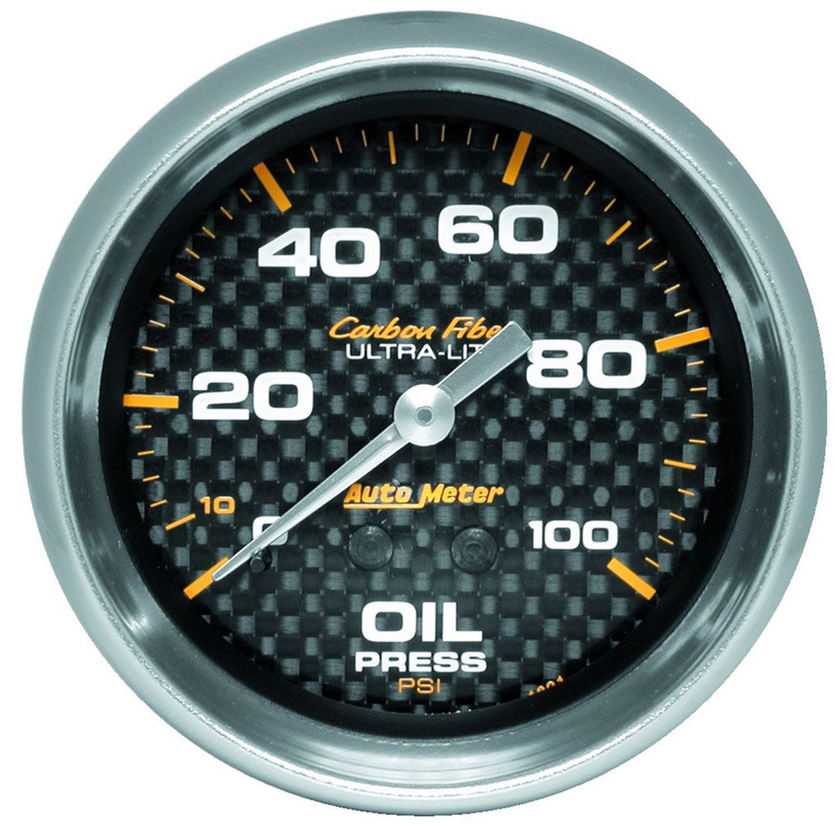 Autometer Carbon Fiber 2-5/8in Oil Pressure Gauge 0-100PSI Mechanical AU4821