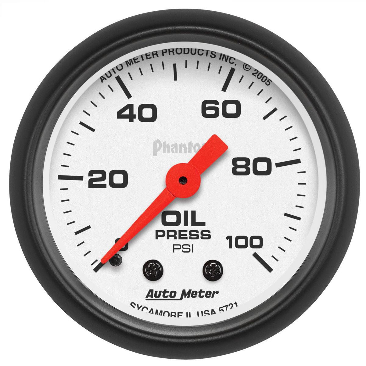Autometer Phantom 2-1/16in Oil Pressure Gauge 0-100PSI Mechanical AU5721