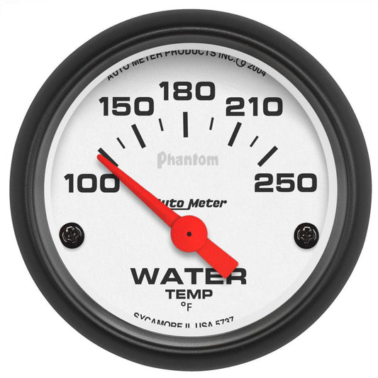 Autometer Phantom 2-1/16in Water Temp Gauge 100-250F Short Sweep Electric AU5737
