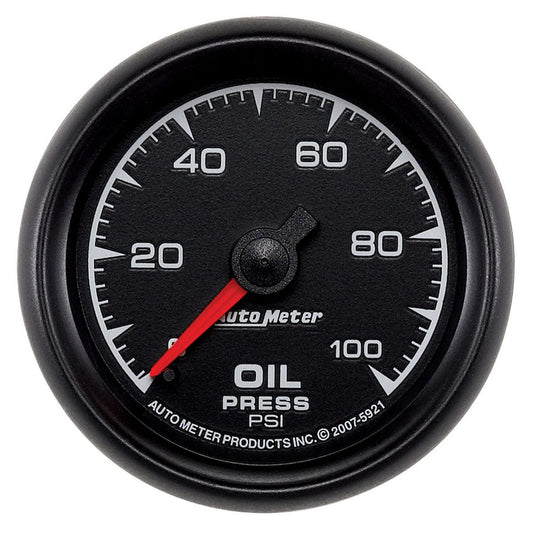 Autometer ES Series 2-1/16in Oil Pressure Gauge 0-100PSI Mechanical 8ft AU5921