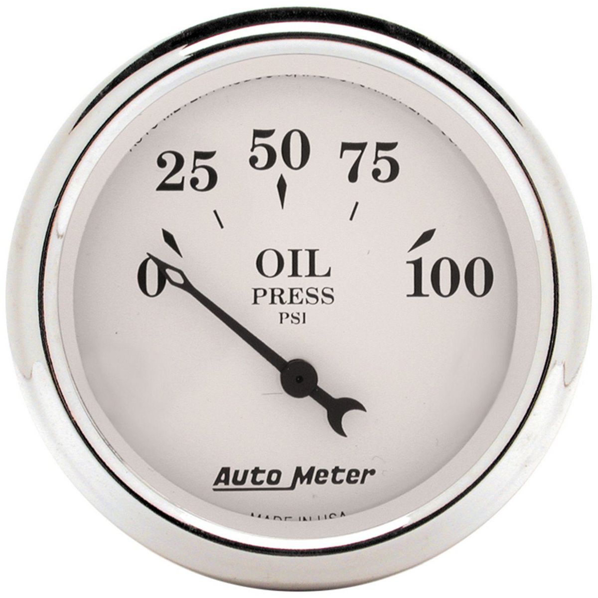Autometer Old Tyme 2-1/16in Oil Pressure Gauge 0-100PSI Short Sweep Electric AU1628