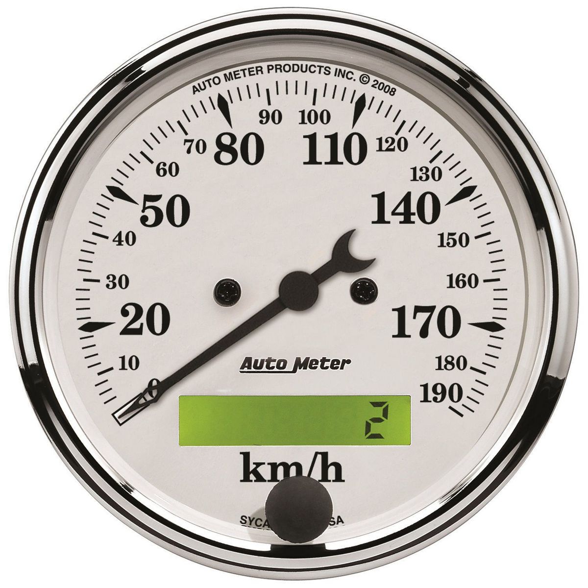 Autometer Old Tyme 3-1/8in Speedometer 190KPH AU1688-M