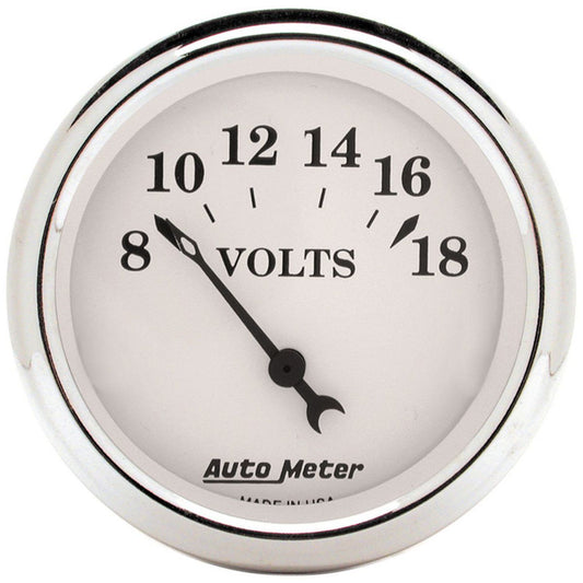Autometer Old Tyme 2-1/16in Voltmeter 8-18V Short Sweep Electric AU1692