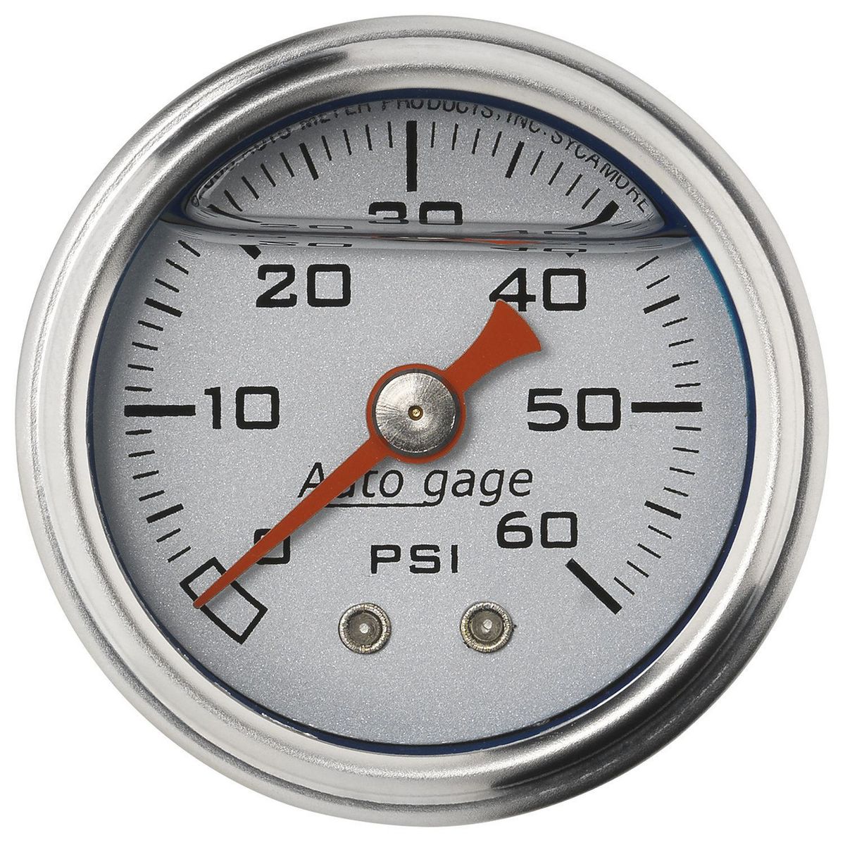 Autometer 1-1/2in Fuel Pressure Gauge Liquid Filled Silver AU2179