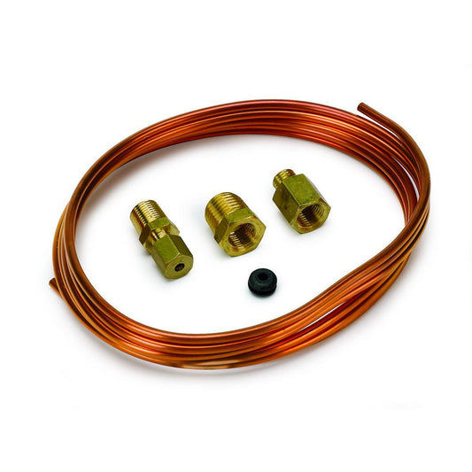 Autometer 1/8in Copper Tubbing With Fittings 6FT AU3224