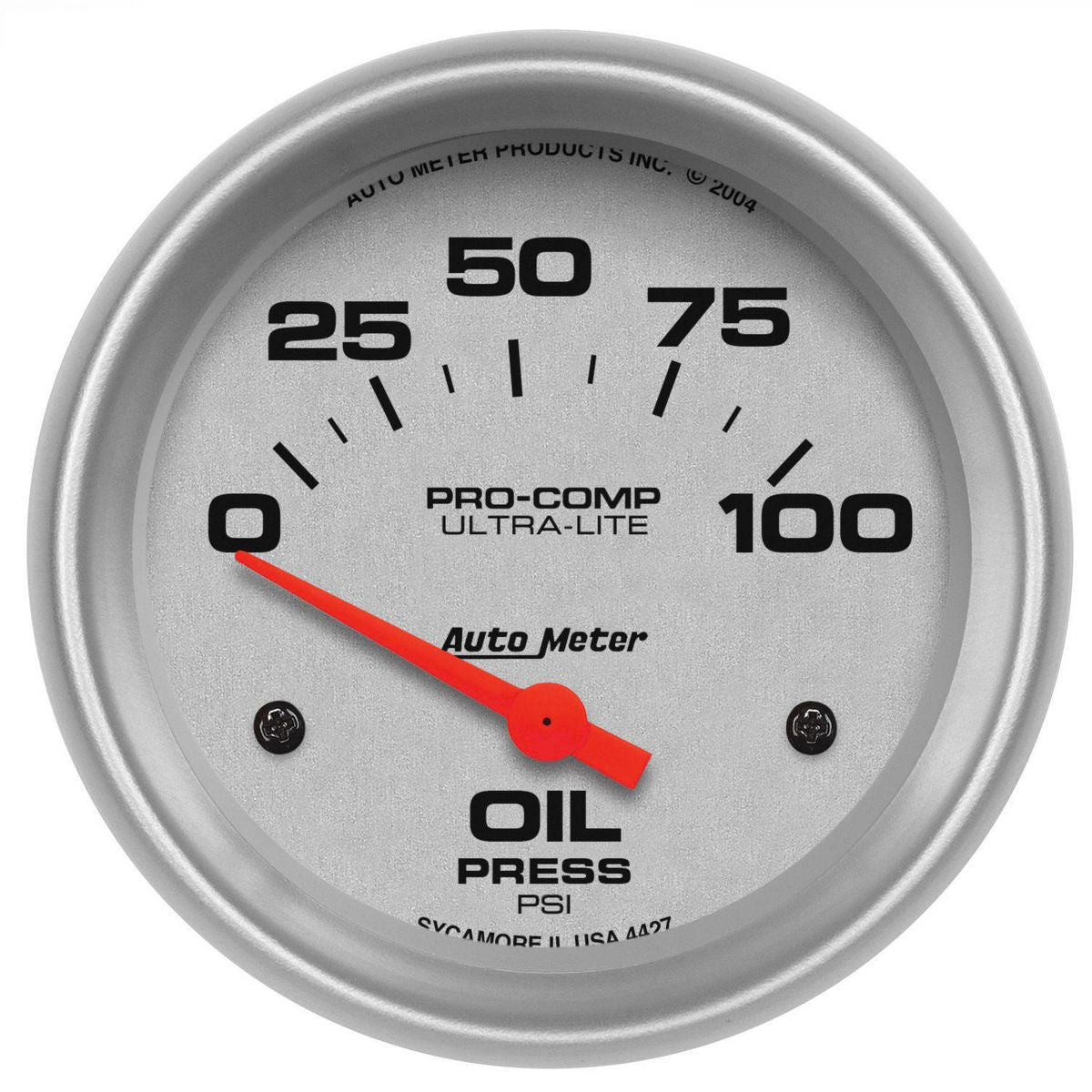 Autometer Ultra-Lite 2-5/8in Oil Pressure Gauge 0-100 PSI Short Sweep Electric AU4427