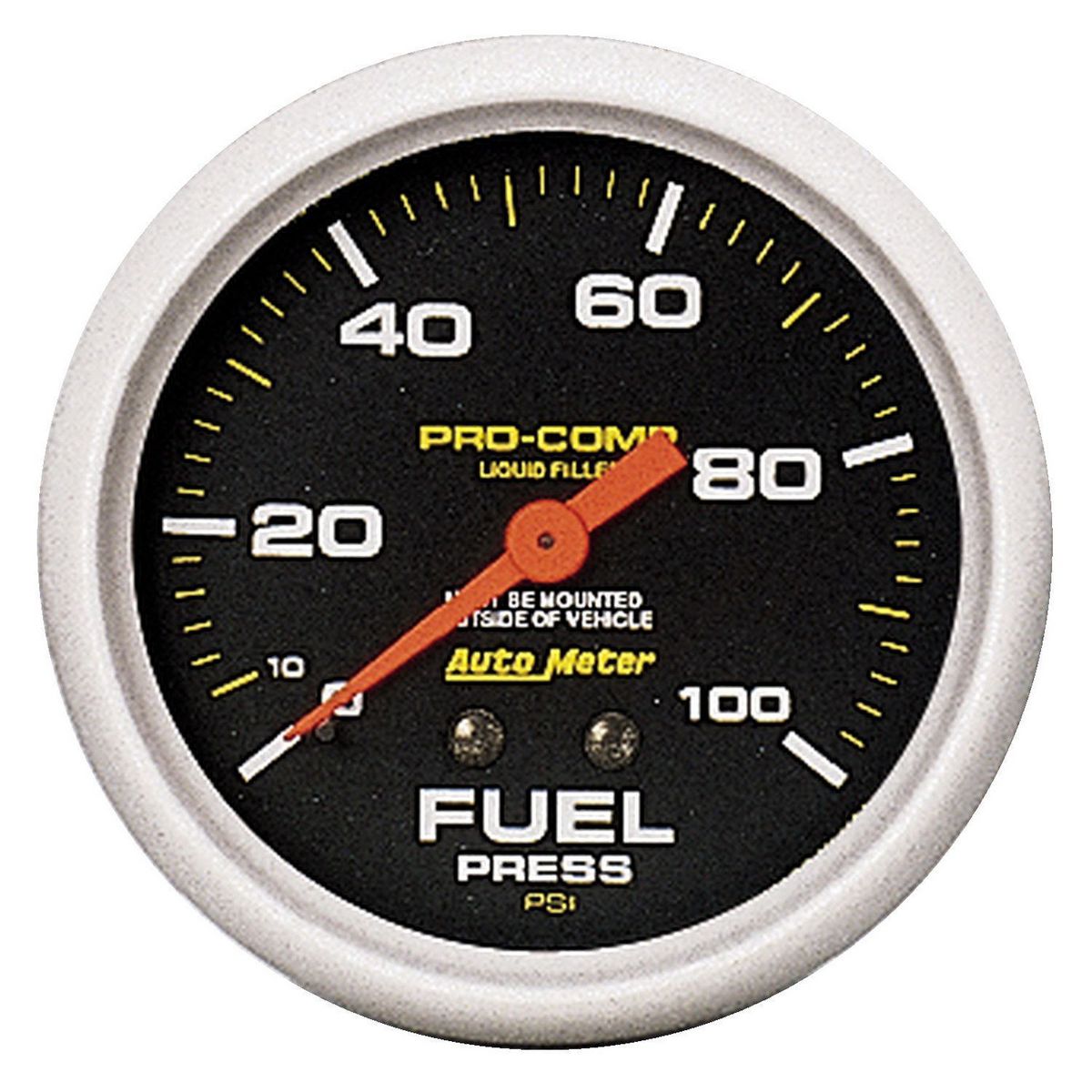 Autometer Pro-Comp 2-5/8in Fuel Pressure Gauge 0-100 PSI Liquid Filled Mechanical AU5412