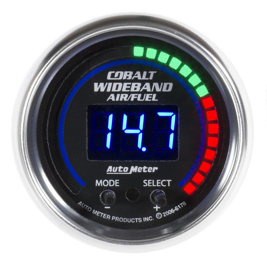 Autometer Cobalt 2-1/16in Air/Fuel Ratio Gauge LED & Digital Display Wideband AU6178