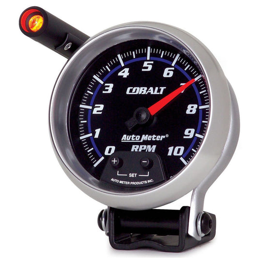 Autometer Cobalt 3-3/4in Tacho Gauge 10,000rpm Pedestal Mount w/Shift Light AU6290