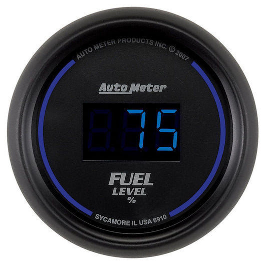 Autometer Cobalt Digital 2-1/16in Fuel Level Gauge Programmable Electric AU6910