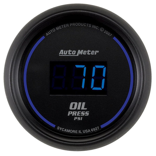 Autometer Cobalt Digital 2-1/16in Oil Pressure Gauge 5-100 PSI Electric AU6927