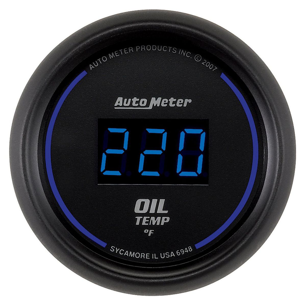 Autometer Cobalt Digital 2-1/16in Oil Temp Gauge 0-340F Electric AU6948