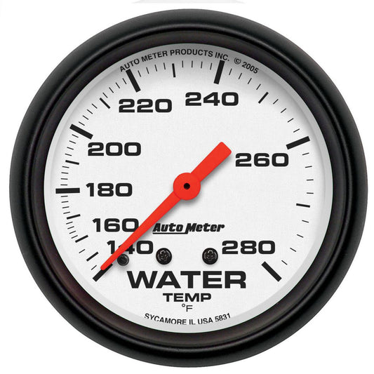 Autometer Phantom 2-5/8in Water Temp Gauge 140-280F Mechanical AU5831