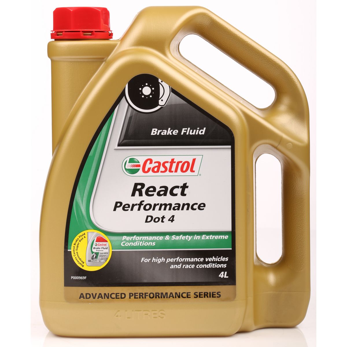 Castrol React Performance DOT 4 Brake Fluid 4L 3377736