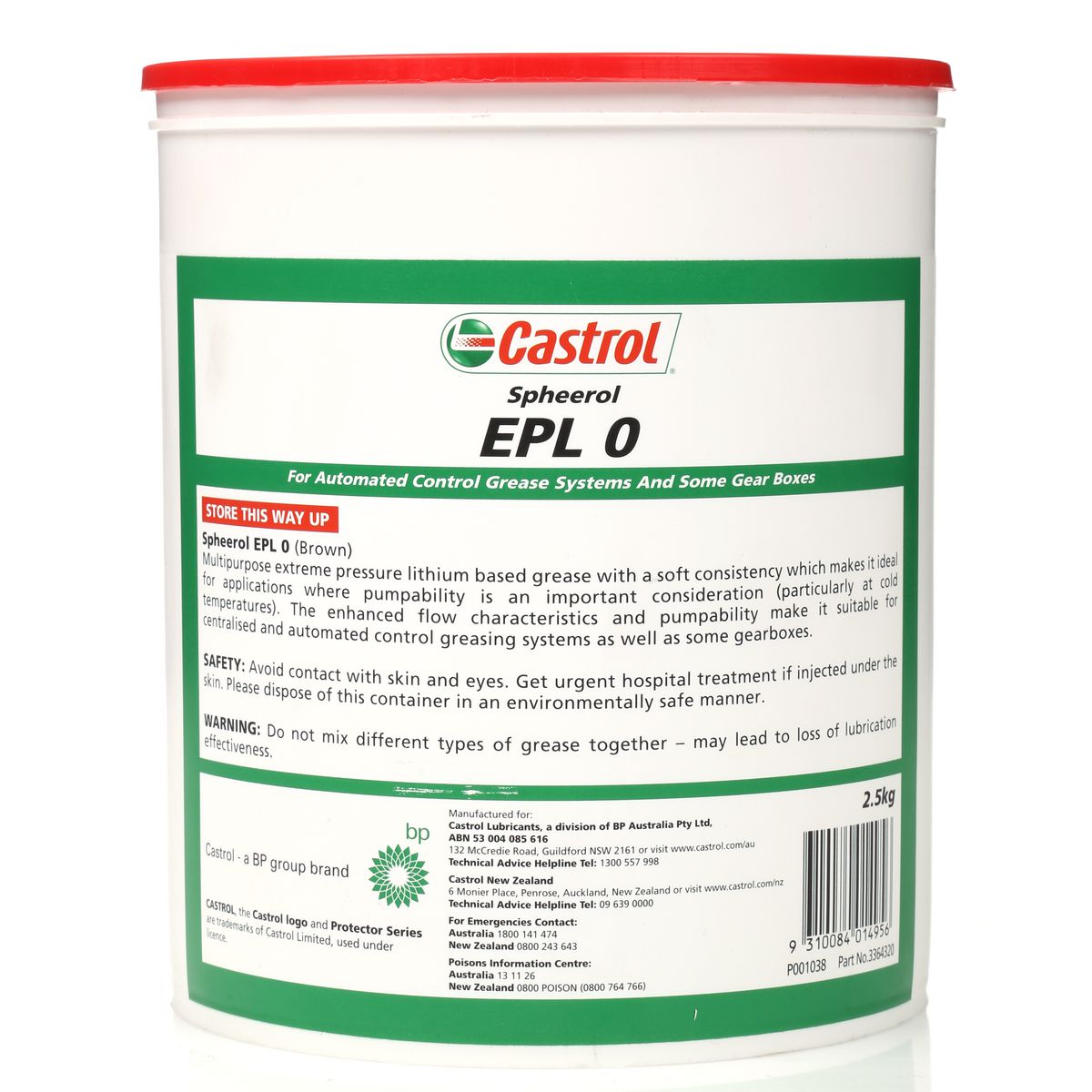Castrol Spheerol Grease EPL 0 2.5kg 3364320