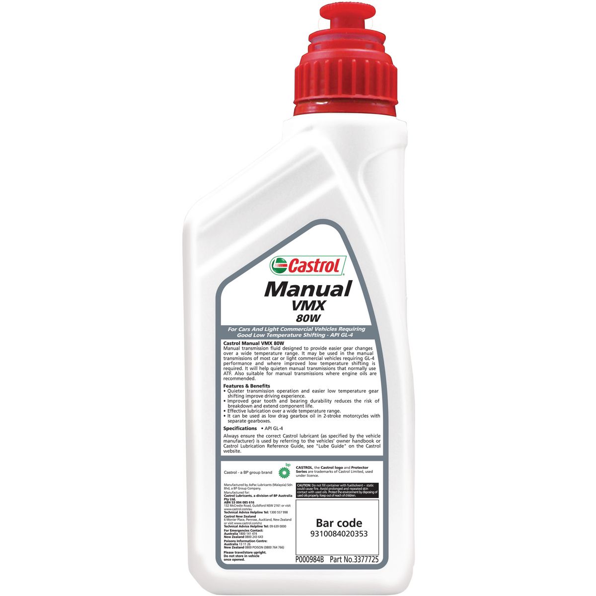 Castrol Manual VMX 80W 1L 3377725
