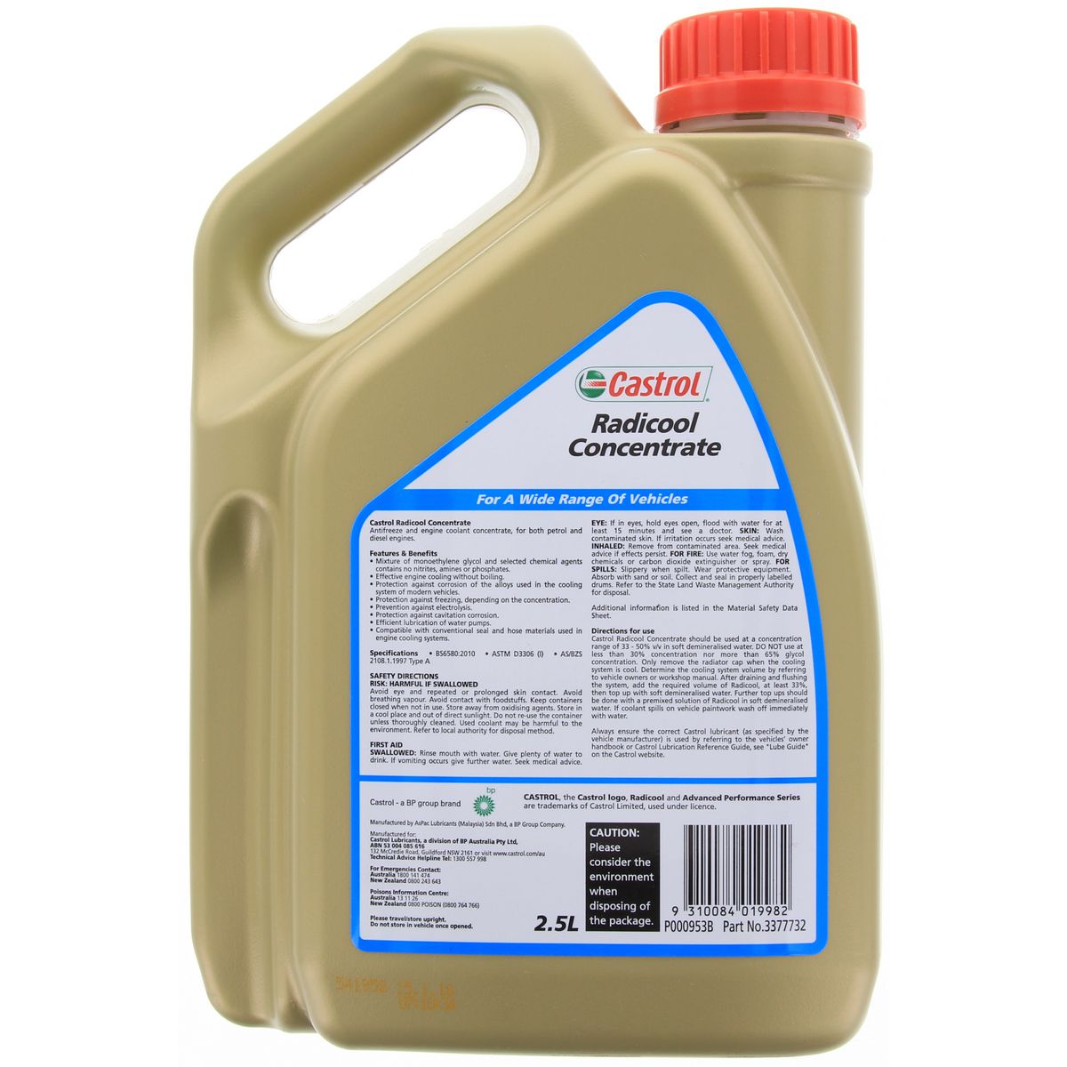 Castrol Radicool Coolant Concentrate 2.5L 3377732