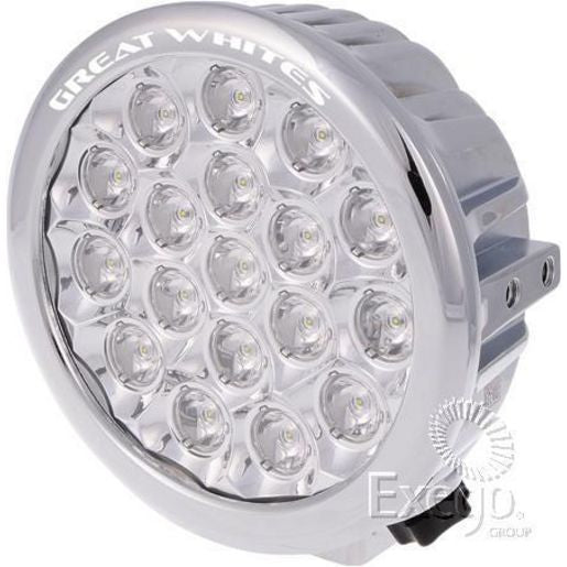 Great Whites Round Driving Light 18 LED Chrome GWR5181CHROME
