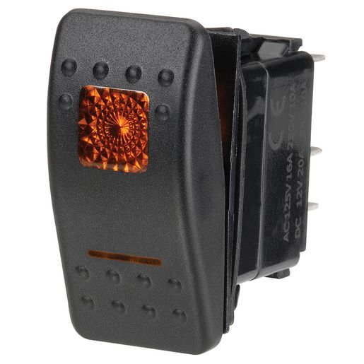 Narva Switch Rocker Illuminated On Off Amber 63122BL