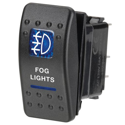 Narva Rocker Switch Fog Lights 12V Blue LED 63134BL