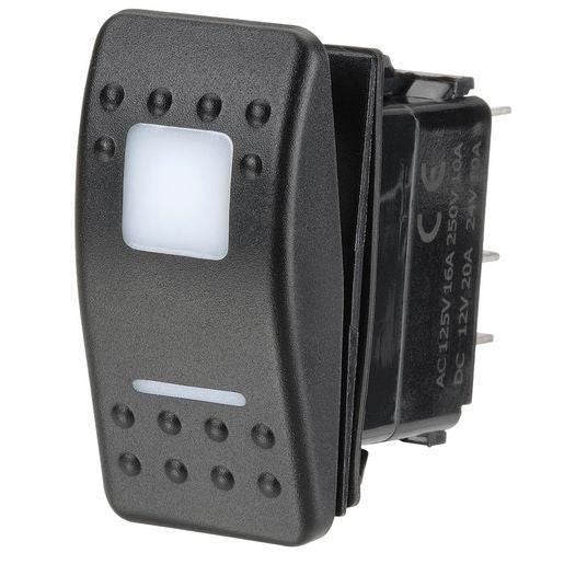 Narva Switch Momentary Rocker Illuminated 12/24V Red On Off 63164BL
