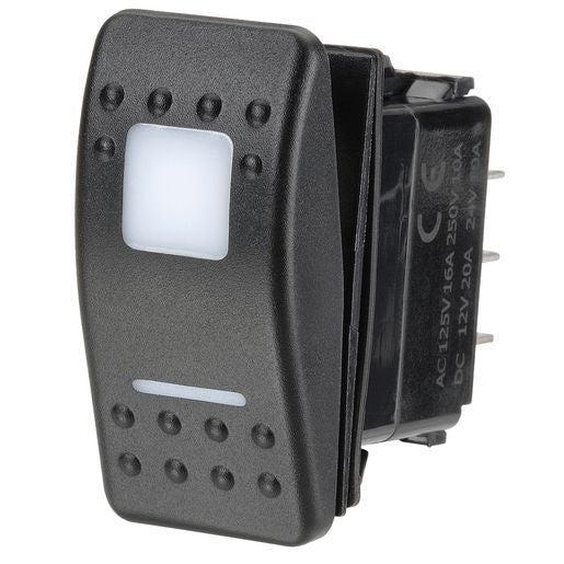 Narva Switch Momentary Rocker Illuminated 12/24V Red On On 63166BL