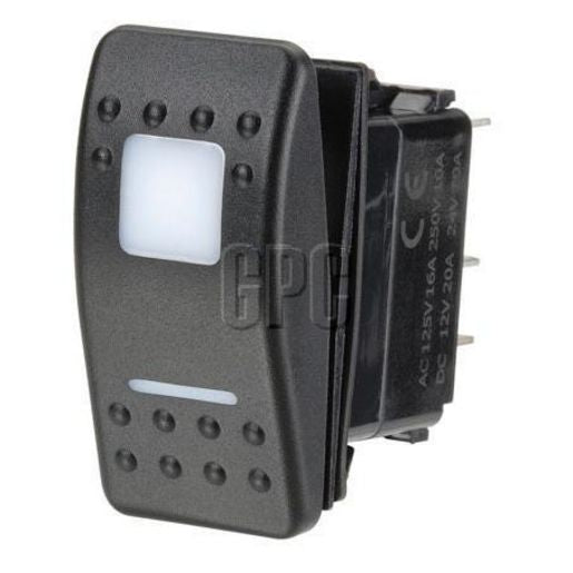 Narva Rocker Switch Illuminated 12/24V Blue On Off On 63169BL