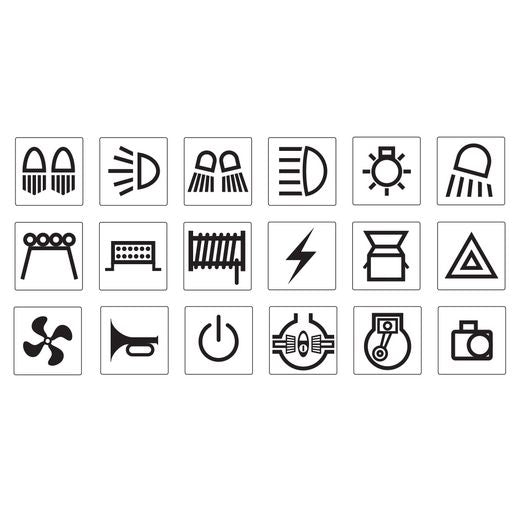 Narva 4WD Sticker Set Black (50Pk) 63176BL