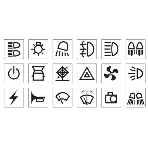 Narva Transport Sticker Set Black (50Pk) 63177BL