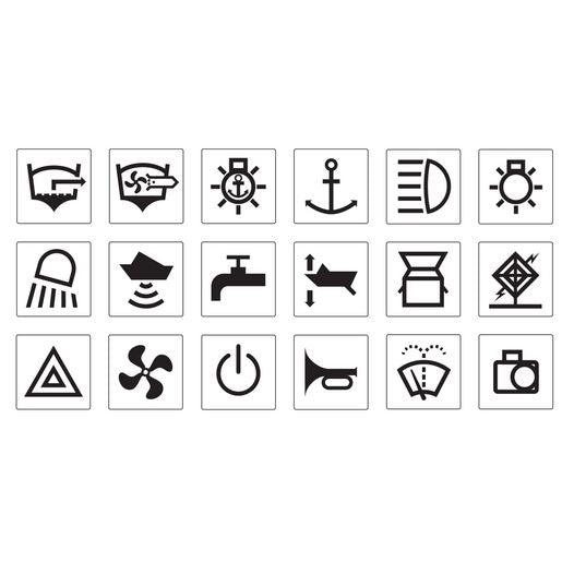 Narva RV & Marine Sticker Set Black (50Pk) 63178BL