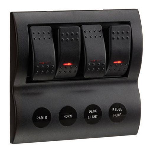 Narva Switch Panel With Fuse Protection 4 Way 63190