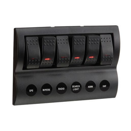 Narva Switch Panel With Fuse Protection 6 Way 63193