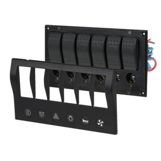 Narva Switch Panel 6 Way With Circuit Breaker 63194