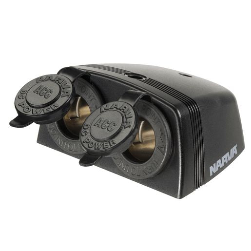 Narva HD Twin Surface Mount Socket Accessory Black 81160BL