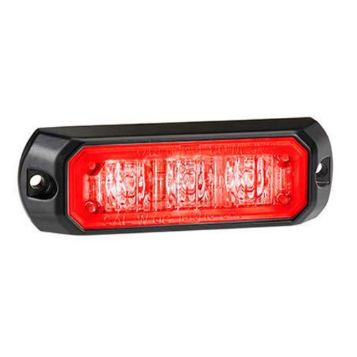 Narva Low Profile High Powered LED Warning Light Red 3 x 1W 12-24V 85203R