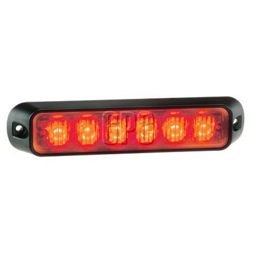 Narva Low Profile High Powered LED Warning Light Red 12-24V 6 x 1W 85206R